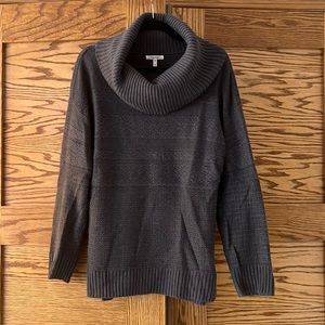 Maurices Dark Gray Cowl Neck Sweater, Medium